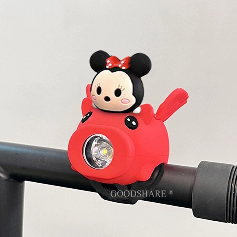 子供用自転車ライト、ナイトライディングライト、かわいい漫画kt猫マウンテンバイクバランスフロントライトツーインワンホーンアクセサリー|undefined