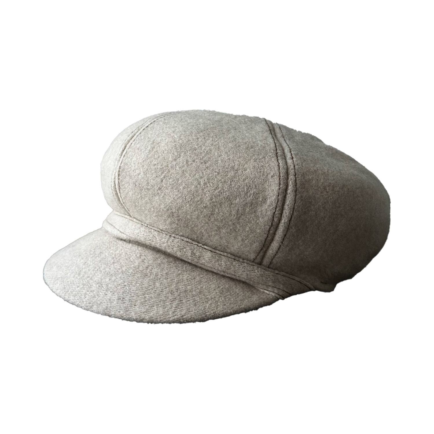 Unisex Achteckmütze aus reiner Wolle für Damen, einfarbig, warme Mütze für Herbst und Winter, Wintermode, Maillard-Windmütze_voghion.com