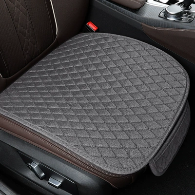 Linen Material Seat Cushions, Linen-Free, Seat cushion, seat cover - gray-front-row-single-piece