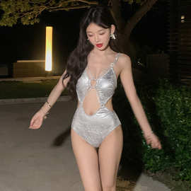 跨境电商2024年新款爆款女士绝美泳衣女款连体性感成人女泡温泉