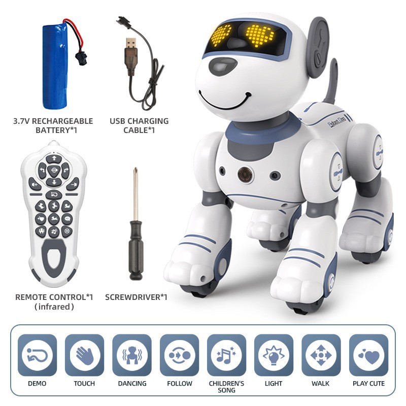 Yingjia18013 robot de control remoto inteligente perro modelo biónico perro mecánico AI control de voz juguetes eléctricos para niños