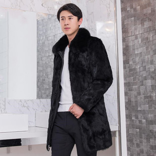 2023 new fur coat men's winter warm casual loose thick loose plus size Korean style windbreaker