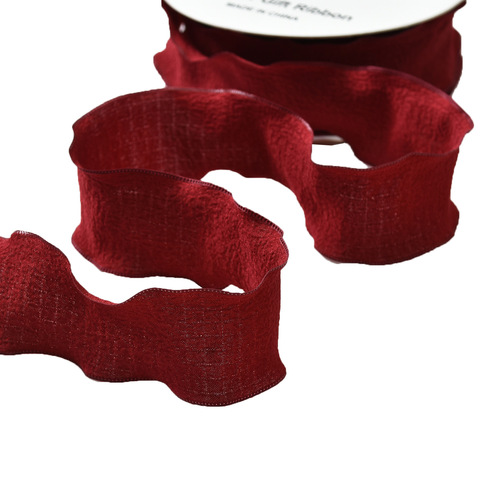 Fresh flowers ribbon pleated fish tail band DIY material bouquet floral decoration packaging band baking gift ribbon binding band