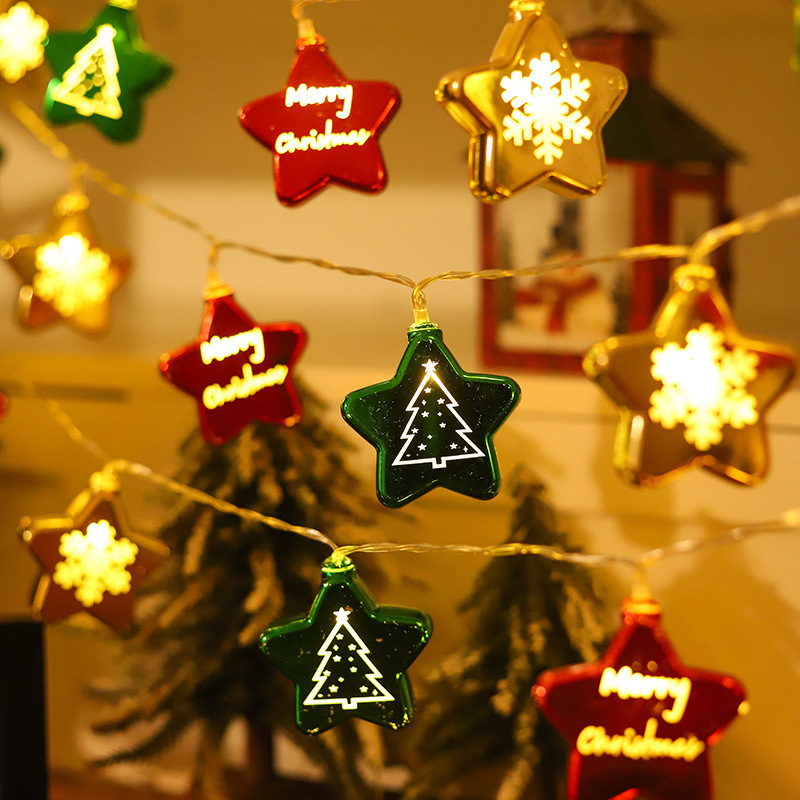 国境を越えたLEDクリスマスデコレーションライトストリング、雪だるま、サンタクロース、クリスマスツリー、杖、灯台、部屋の装飾、点滅するライト|undefined