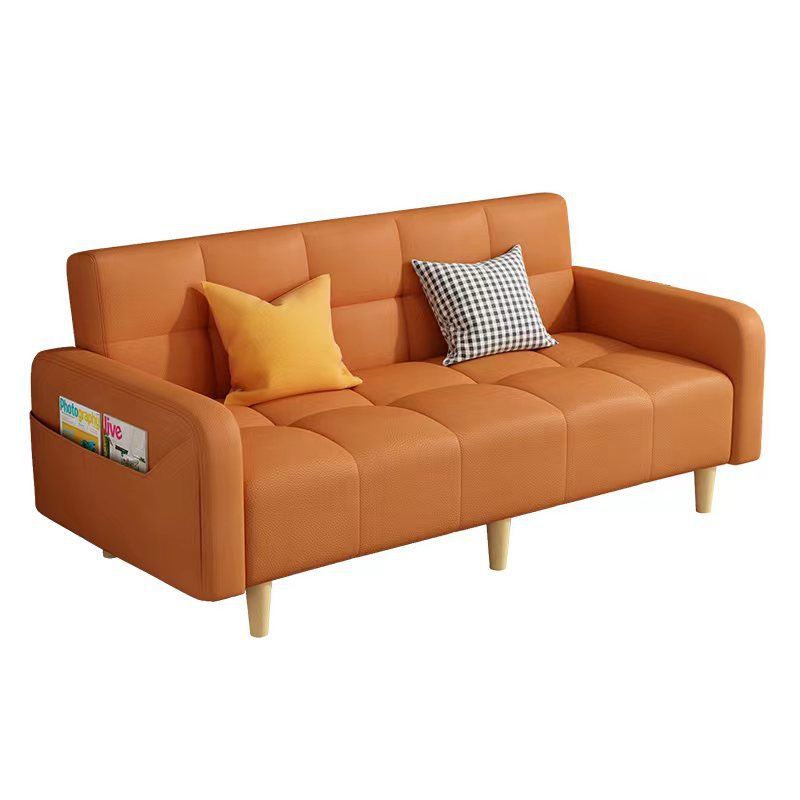 A z% multifunctional folding sofa bed, dual-use cat claw leather sofa, simple living room and bedroom for rent, small apartment fabric sofa