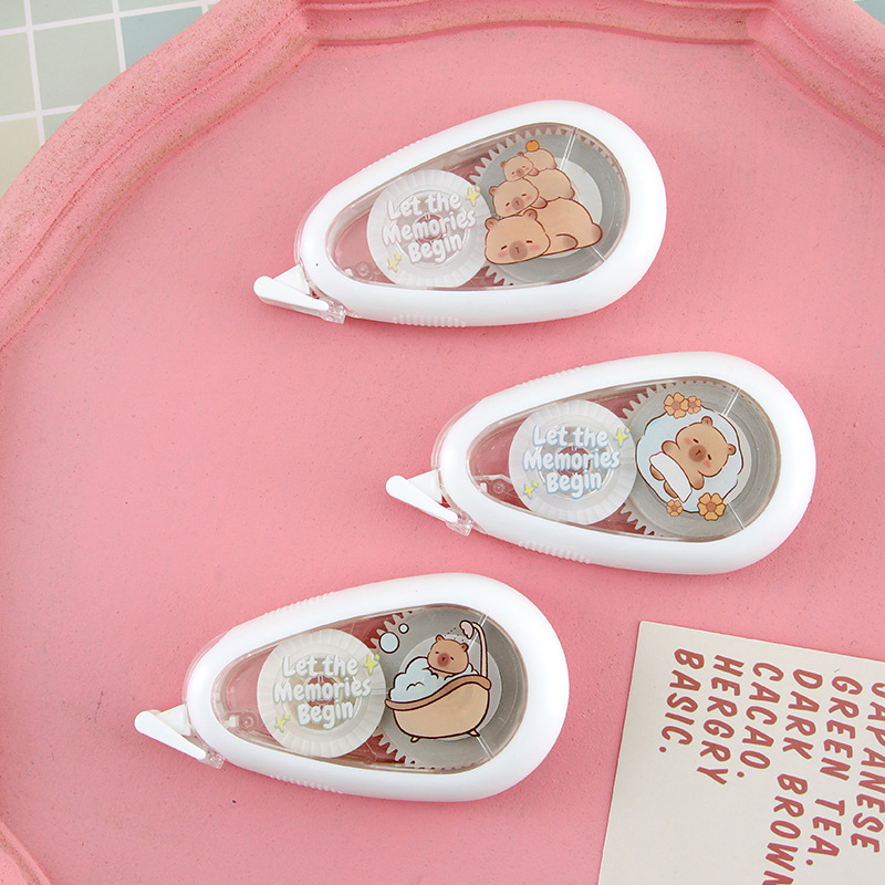 Nueva cinta correctora Capi, cinta correctora de capibara de alto valor, 12 metros, material de oficina de aprendizaje para estudiantes de primaria y secundaria