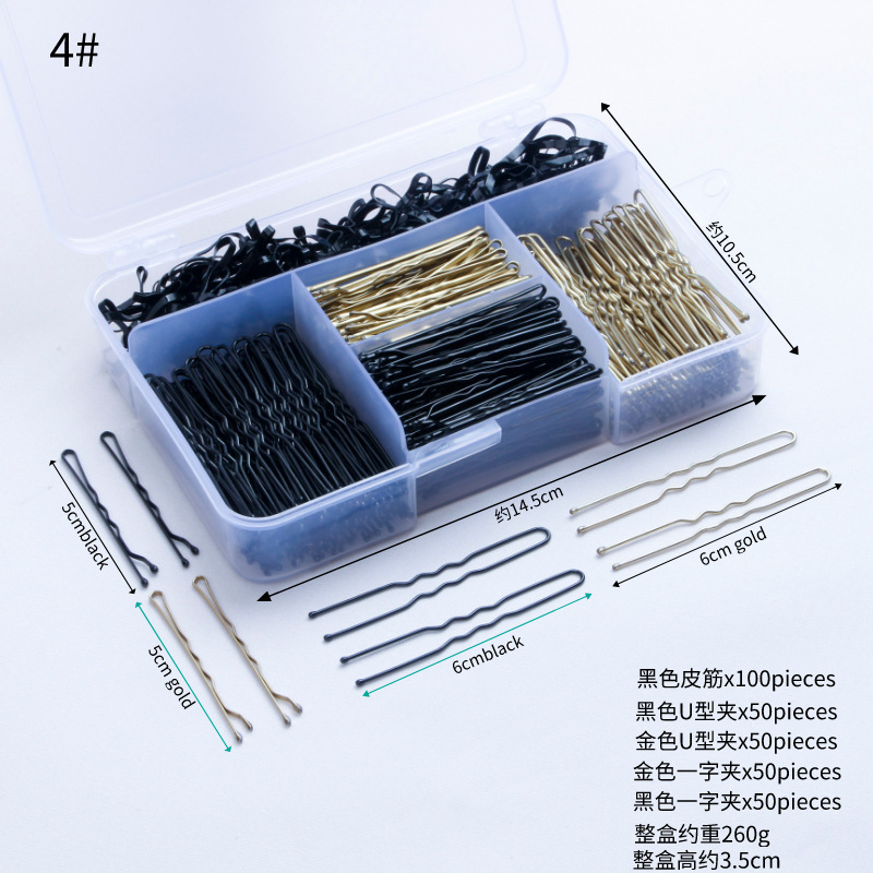 300pcs 블랙 + 골드