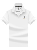 Качественная хлопковая летняя футболка polo, футболка с коротким рукавом, с вышивкой