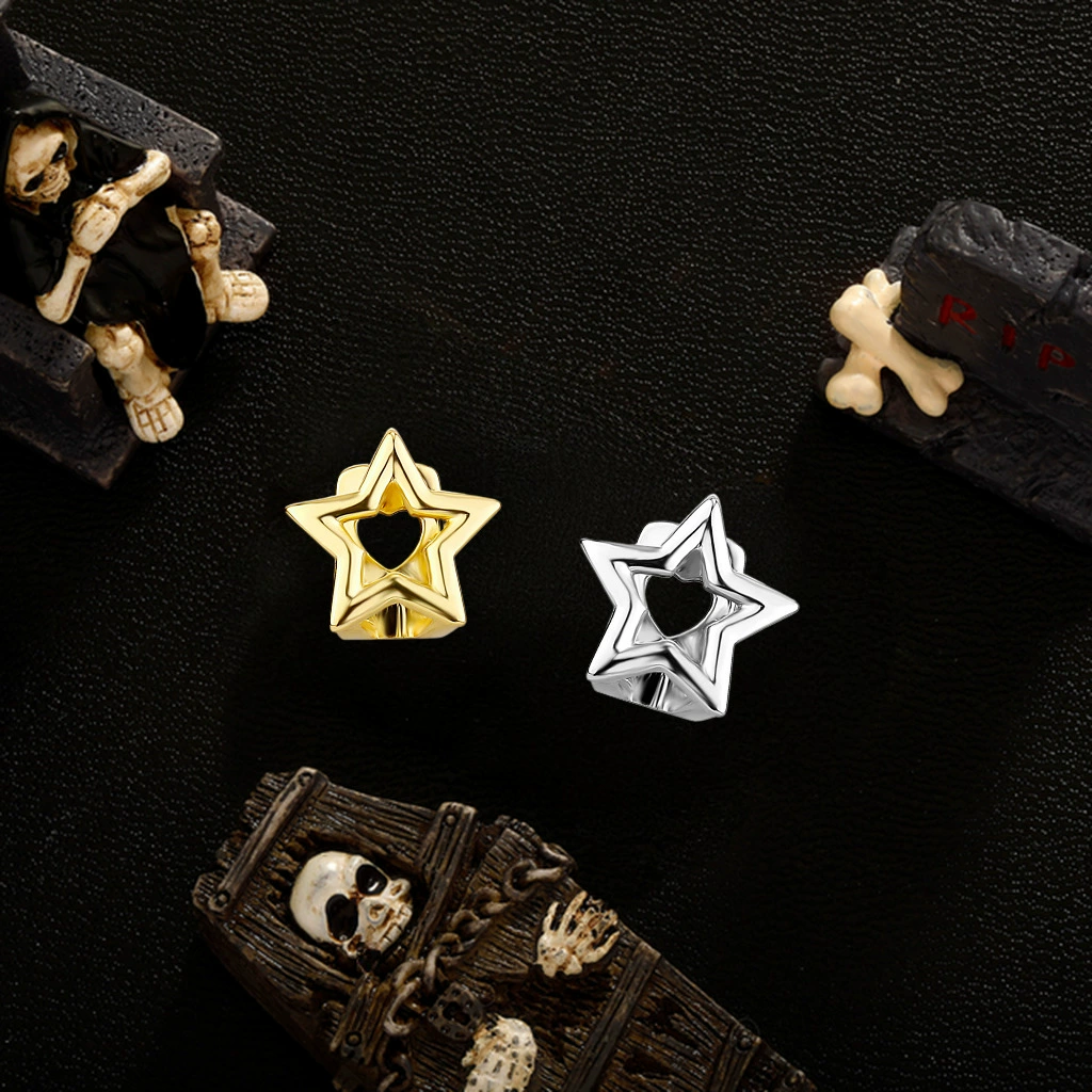 Пятиконечная звезда в форме одной глянцой брекеты европейские и американские хипстеры