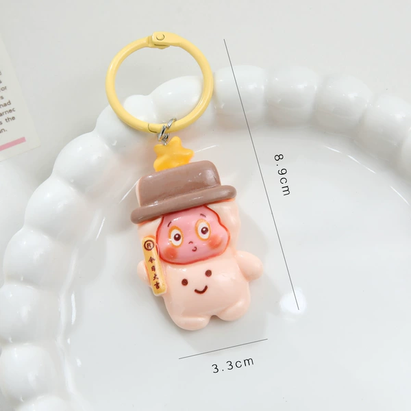 Cartoon keychain/round style-Today’s lucky star