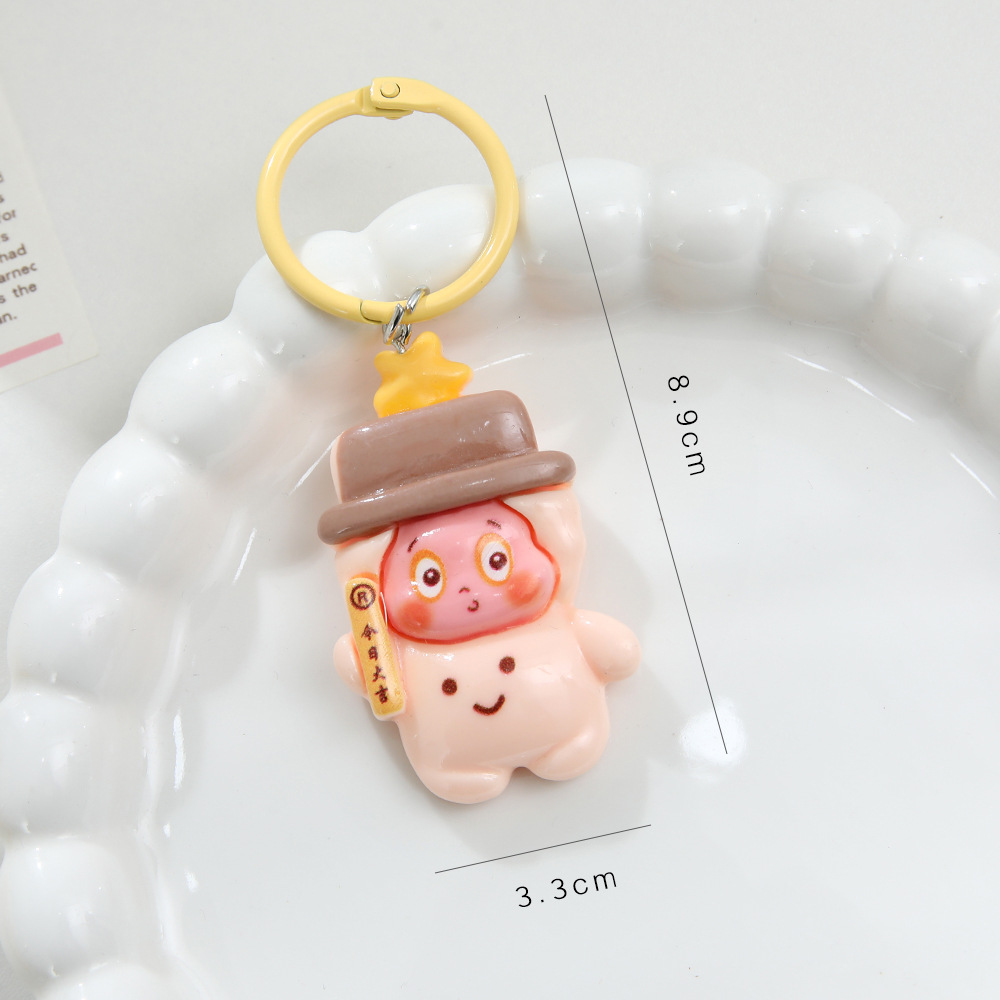 카툰 키링/원형 - 오늘은 행운의 날!