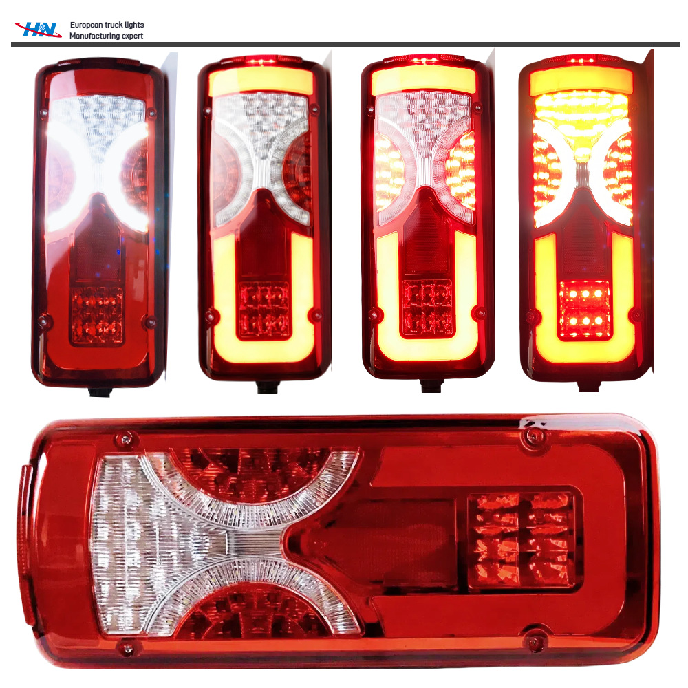 Actualizado conjunto de luces traseras LED Scania para camiones Scania luces de freno de bomberos