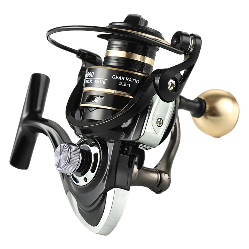 Golden Shark King equipo de pesca carrete de pesca mar rueda de varilla ancla rueda de pesca de largo alcance rueda de pesca anticolisión rueda de metal