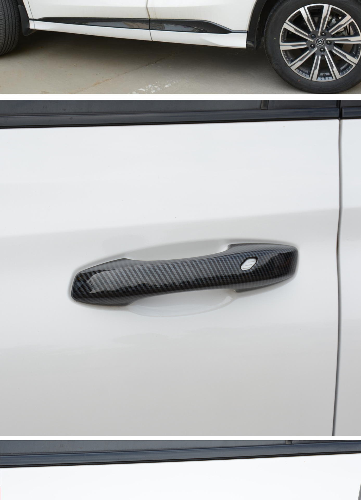 Changan Cs75Plus Door Bowl Handle Sticker Modified Car Door Handle Anti-Scratch Protective Cover Special Decorative Parts for Appearance