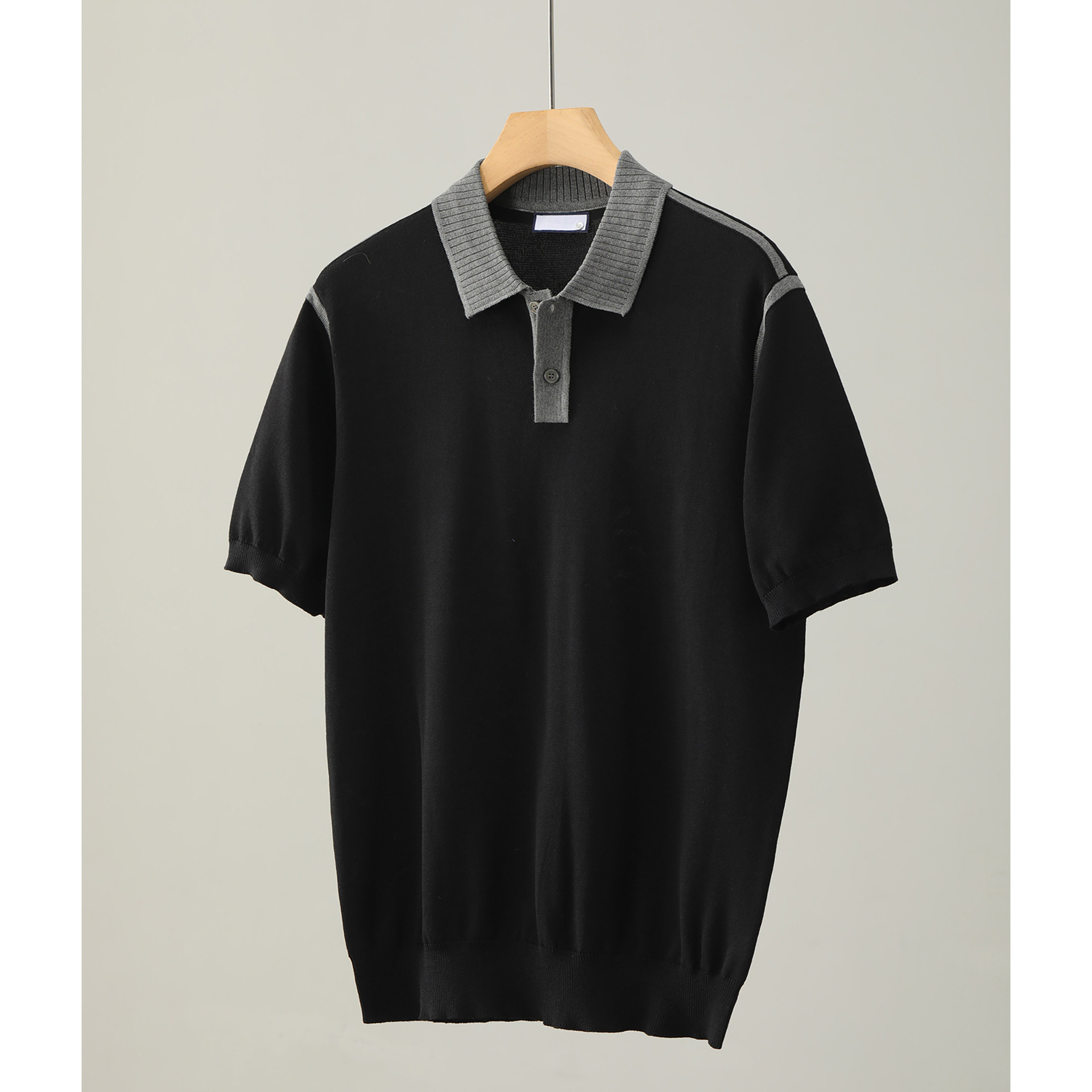 Polo camiseta de punto camiseta de manga corta camiseta de hombre paul línea tridimensional viejo qianfeng verano fábrica transfronteriza al por mayor