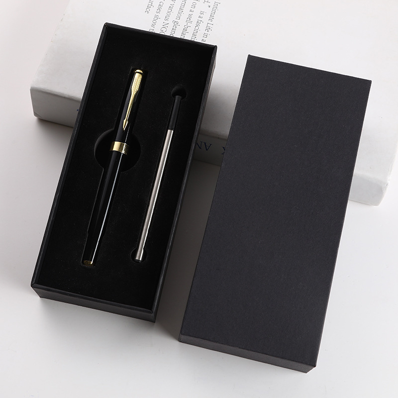 Juego de alta calidad rojo regalos de negocios metal bolígrafo de firma bolígrafo personalizado logotipo publicitario bolígrafo neutro
