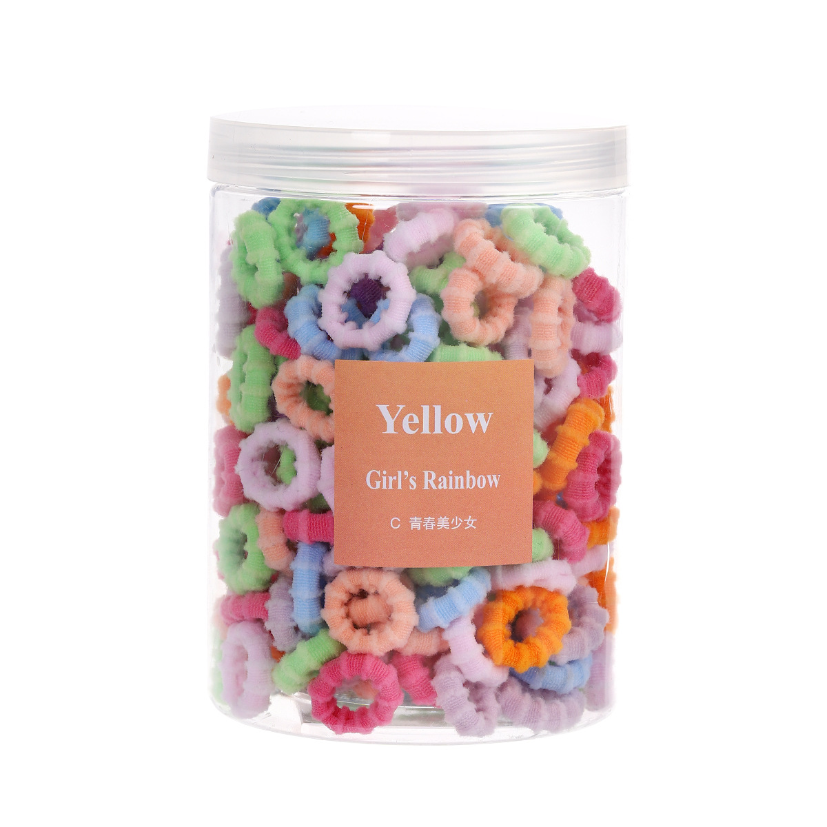 Banda de goma para niños no daña cabello elástico cabello corda de cabello niñas color caramelo cabello de cabello niñas joyas para el cabello