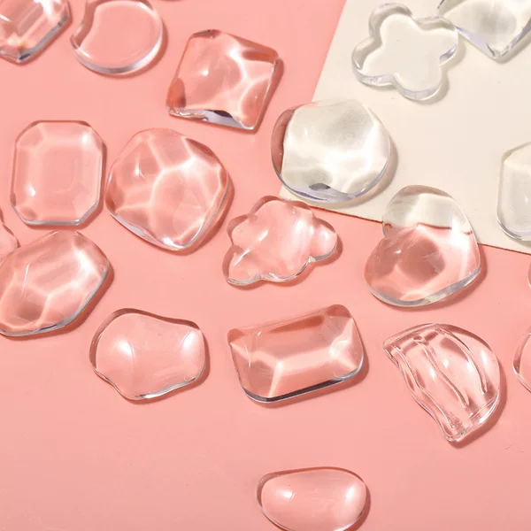 Japanese-style manicure beanie glass color card fantasy water ripple diy high transparent glass material Nail Polish glue display card