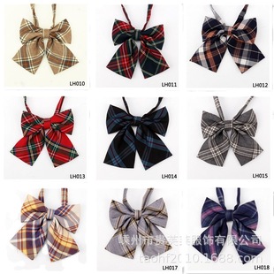 jk bow tie Plaid uniform shirt sailor suit college style bow-free school uniform collar flower wholesale Shengzhou manufacturer