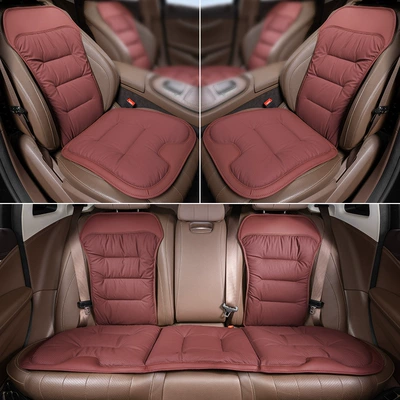 Four Seasons Pad — comfortable non-slip seat cushion perforated breathable - seven-piece-setfront-and-rear-seat-cushions-and-backrests-volcanic-red-unlabeled-clean-version