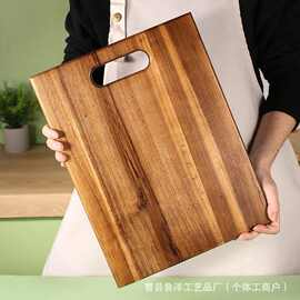 跨境相思木菜板实木整木案板双面可用牛排板水果切菜板多用砧板