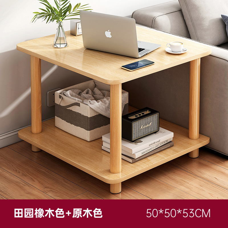 Doble capa sofá lateral varios luz sala de estar de lujo Casa balcón pequeña mesa cuadrada pequeño apartamento dormitorio italiano estante de almacenamiento de noche