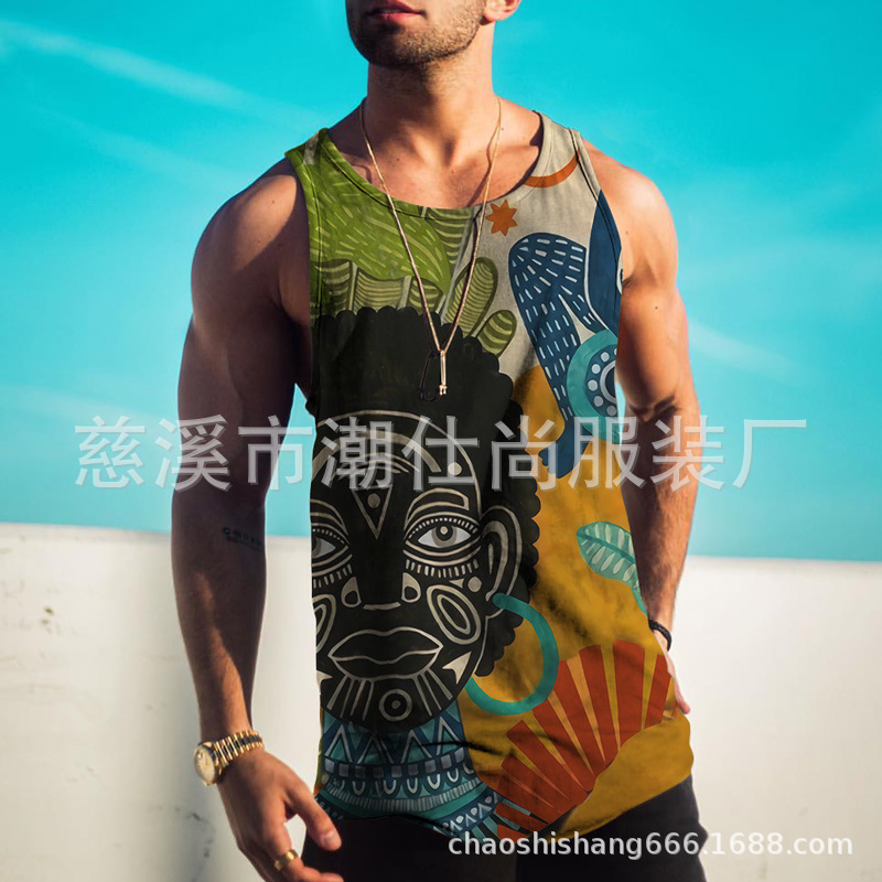 Camiseta sin mangas hombre fitness running verano estilo europeo Venom