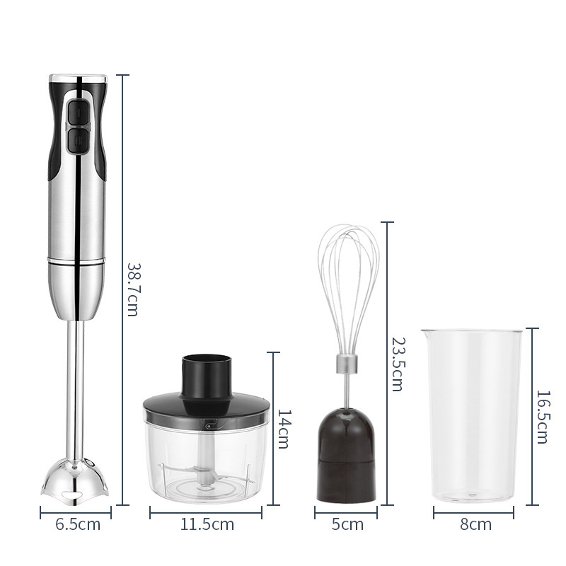 Barra de cocina de mano, mezclador de engranaje ajustable de acero inoxidable, mezclador de cocina de alimentos complementarios, mezclador hand blender