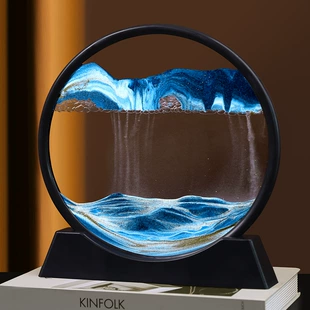 Плавящаяся песочная живопись творческая качель 3D3D стерео офисное домашнее украшение подарок гостиная настольная качель цветной песочный человек красная песочная башня
