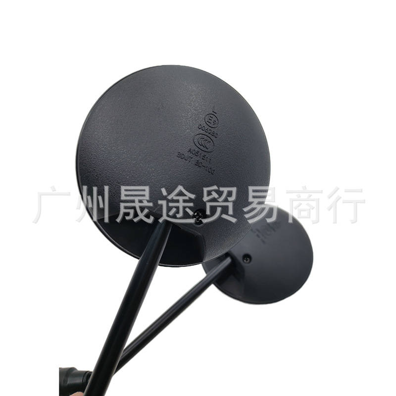 Cross-border motorcycle modified rearview mirror round mirror retro universal XR150 reflector inclined straight rod inverted rear mirror