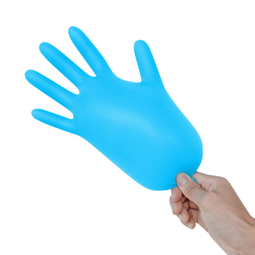 Disposable blue composite nitrile gloves high-elasticity rubber PVC food-grade synthetic nitrile gloves factory wholesale