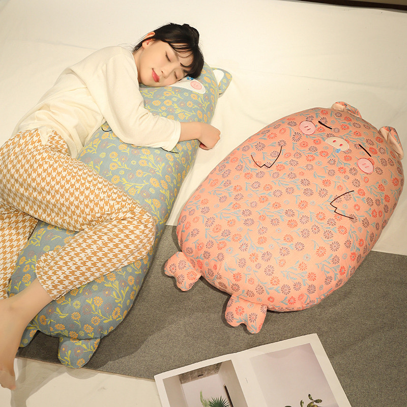 Tres camadas de hilos almohada de animales almohada larga almohada de niñas almohada de pierna lateral almohada dormitorio almohada de cama grande almohada de cabecera