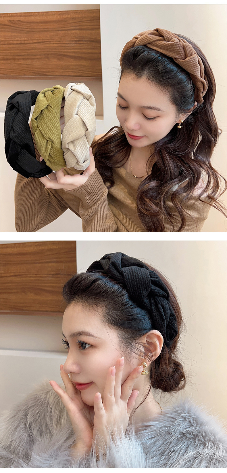 Simple Style Twist Cloth Hair Band 1 Piece display picture 2