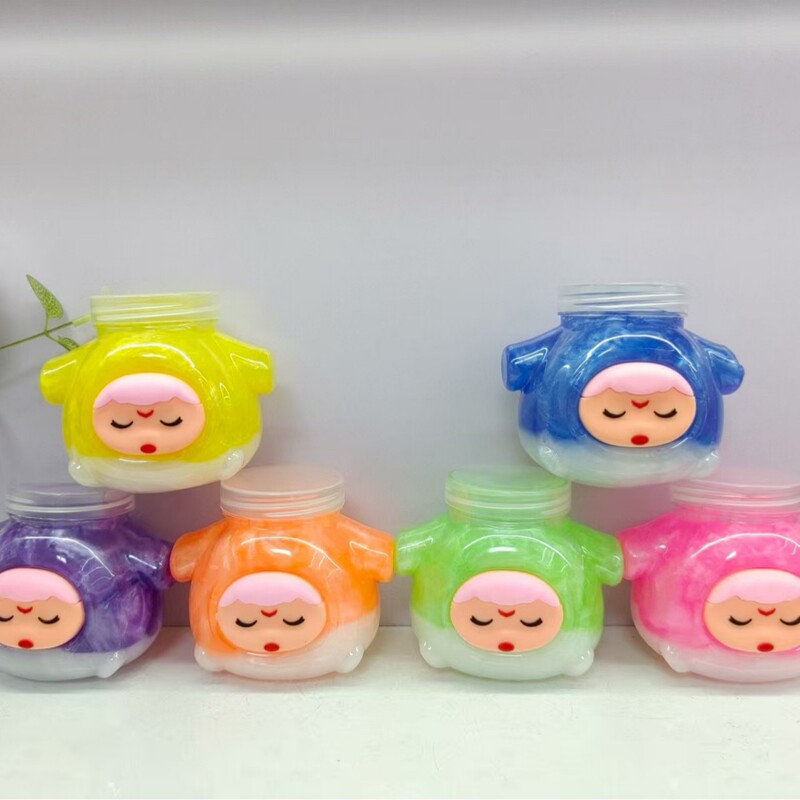 Cross-Border Direct Supply of Cute Expression Glitter Pearlescent Crystal Slime Fun Colored Clay Children's Toys Direct from the Manufacturer Cross-Border Direct Supply of Cute Expression Glitter Pearlescent Crystal Slime Fun Colored Clay Children's Toys Direct from the Manufacturer
