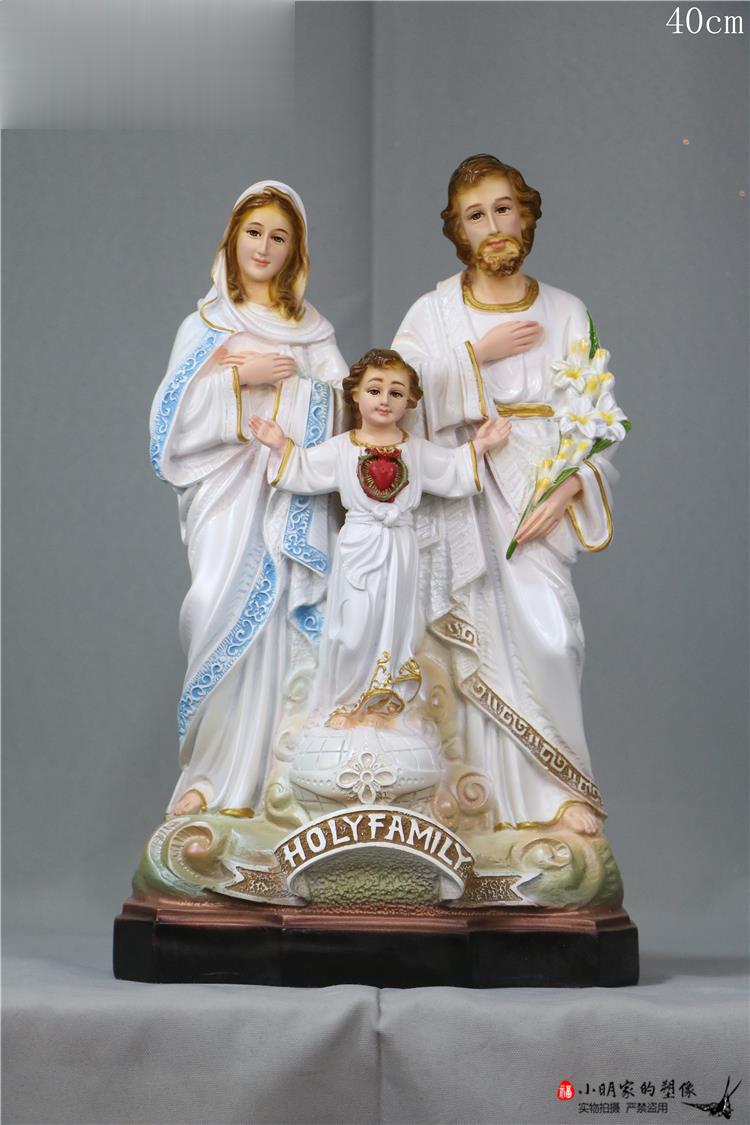 40cm Sagrada Familia tres estatuas de la iglesia regalos minimalistas como la casa sala de estar ornamentos de resina artesanía