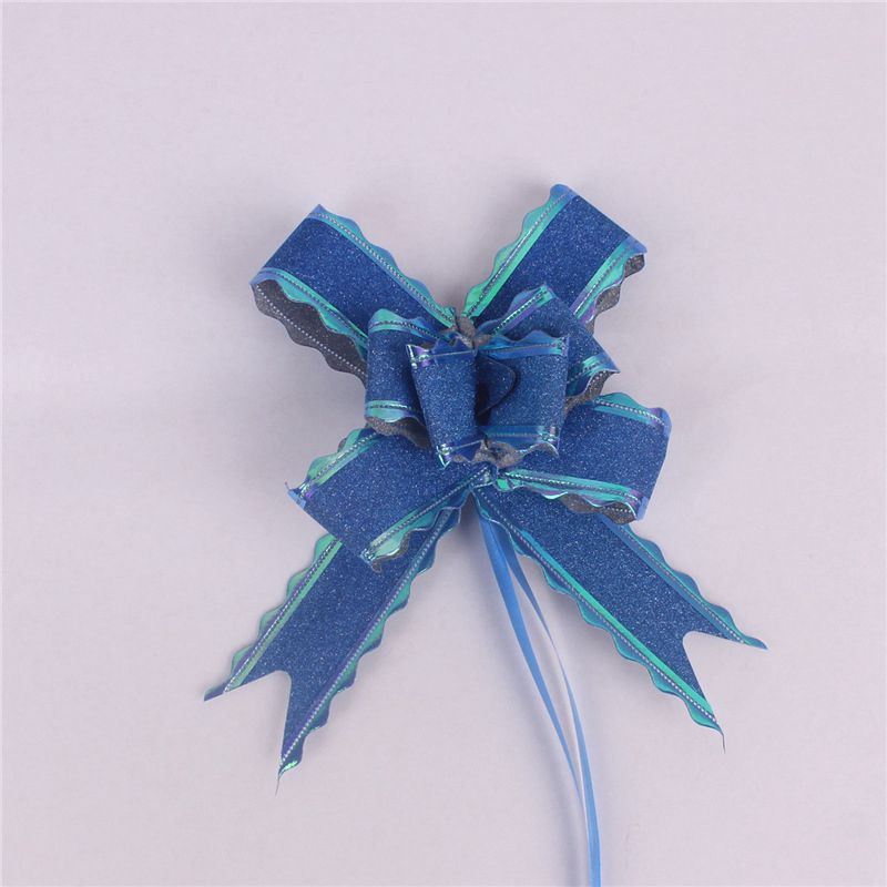 Venta al por mayor 30 wave lace glitter flor dibujada a mano embalaje de regalo de Navidad fiesta celebración guirnalda cinta transfronteriza