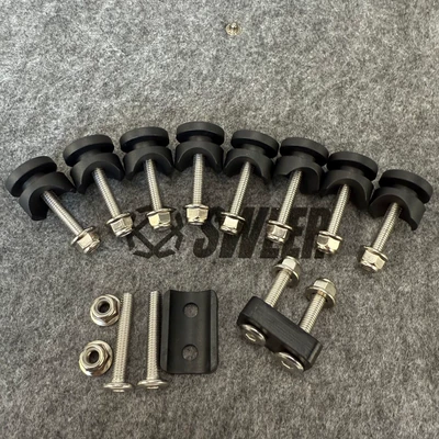 Motosiklet ləvazimatları və aksesuarları – Kit Tail Box Accessories Kit Brand - round-rod-double-sided-silver-grooved-aluminum-plastic
