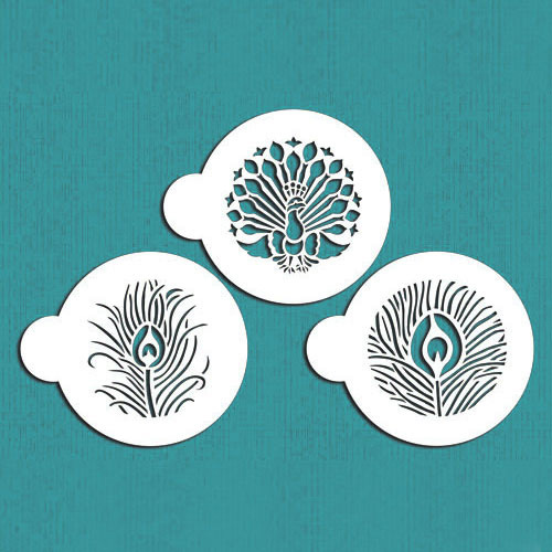 Navidad spray molde café tire flor molde fondant cake decoración azúcar polvo tamiz hueco galleta molde