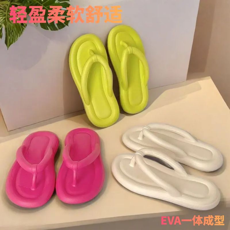 Eva Fashion Flip-Flops Cross-Border Outdoor Women's Outerwear Soft-Soled Flat-Heeled Couple Flip-Flops Beach Sandals for Men