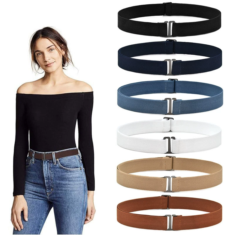 Ленивый пояс женский эластичный эластичный декор дикий невидимый студенческий рубашка с талией противоскользящий артефакт джинсовый ремень
