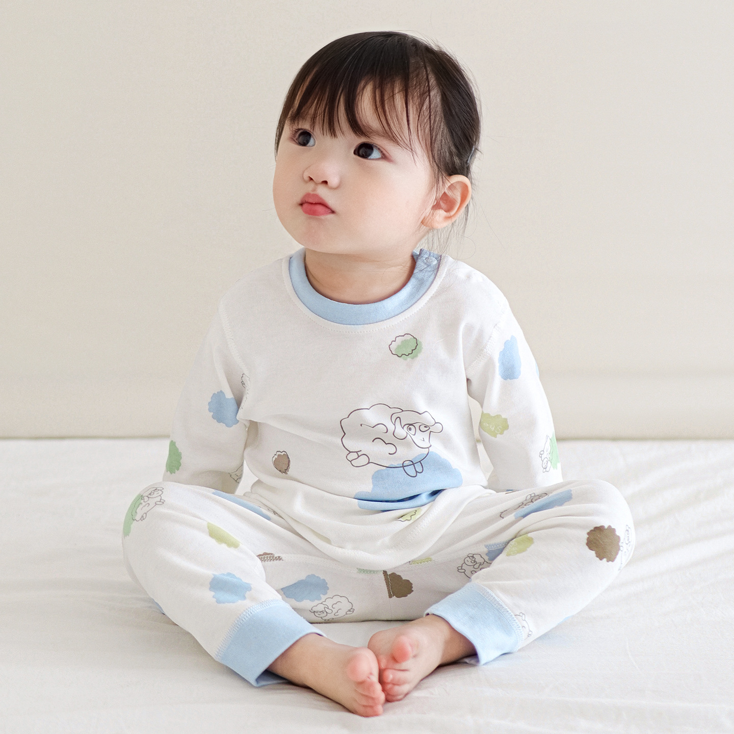 Primavera, otoño, invierno, ropa interior infantil de algodón delgado para niños y niñas, set de ropa interior para bebés