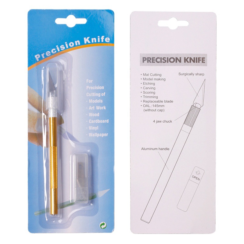 Cuchillo de talla neutral Tarjeta de succión cuchillo de talla de metal varilla de aluminio herramienta de talla de uñas corte manual tamaño pequeño raspador al por mayor