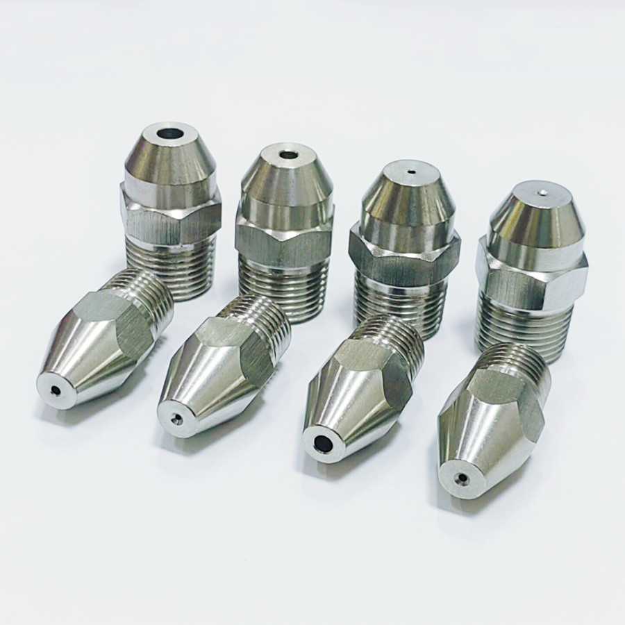 不锈钢液柱清洗喷嘴 直线水针 水柱型强冲击高压尖子弹头工业喷嘴