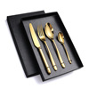 Golden set home use, high-end tableware stainless steel, European style