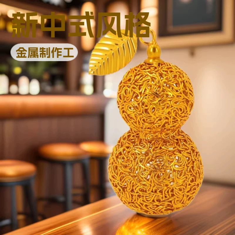 Эльф Алюминиевая Линия Ремесло Большая Тыква Орнамент Украшение Фулу Золотая Тыква Живописное Место Горячие Продажи Ремесла