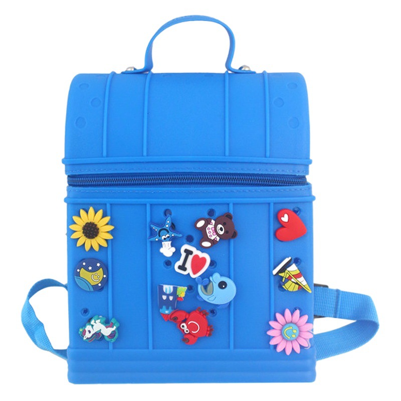 Mochila para niños bolsa de gelatina de silicona mochila de dibujos animados Linda mochila de estudiante de escuela primaria pinduoduo suministro entrega de una pieza