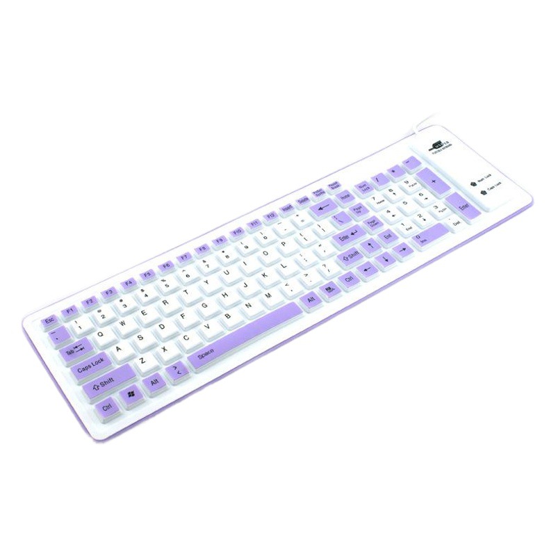 Silicona suave teclado plegable impermeable a prueba de polvo 103 teclas USB con cable portátil escritorio universal Silicona