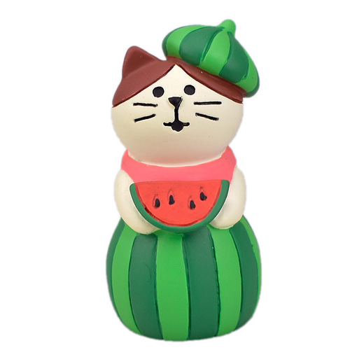 Zakka ins girly cute cat decoration small ornaments watermelon bird food toy micro scene shooting props