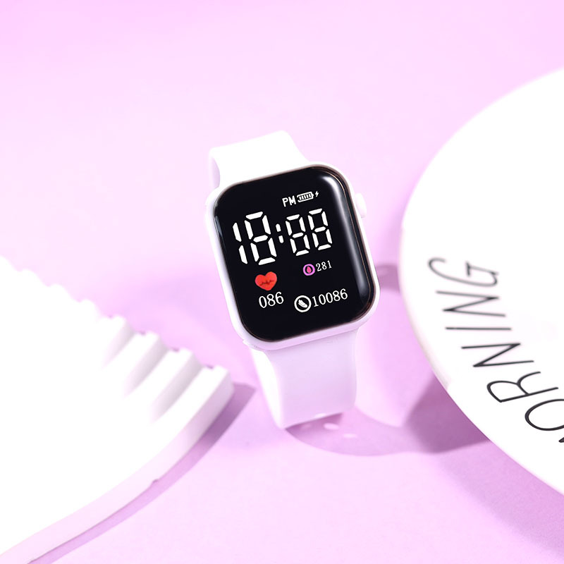 Fábrica de reloj de ciencia y tecnología cuadrados de alto valor facial de los estudiantes de la fiesta de moda simple para ver el tiempo reloj electrónico