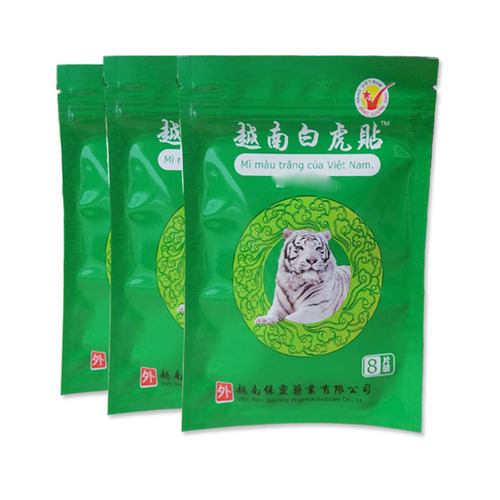Vietnam White Tiger Patch Huoluo Wanjin Patch, Wanjin Patch for low back pain and leg pain, 8 patches/bag, micro business agent